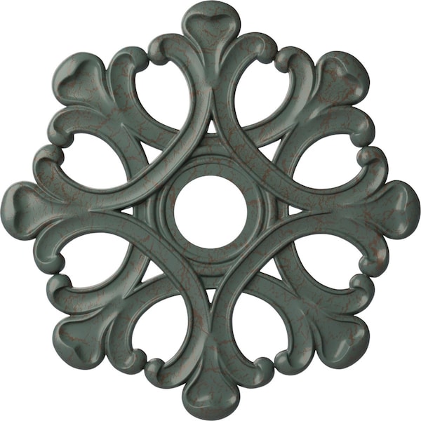 Ekena Millwork Angel Ceiling Medallion (Canopies up to 4 3/8"), 20 7/8"OD x 3 5/8"ID x 1"P, Cloud Burst Crackle CM20ANCBC - main